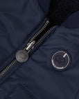 Navy Fleece Lined Water Repellent Winter Coat