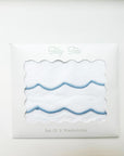 Blue Scallop Edge Washcloth Set (2)