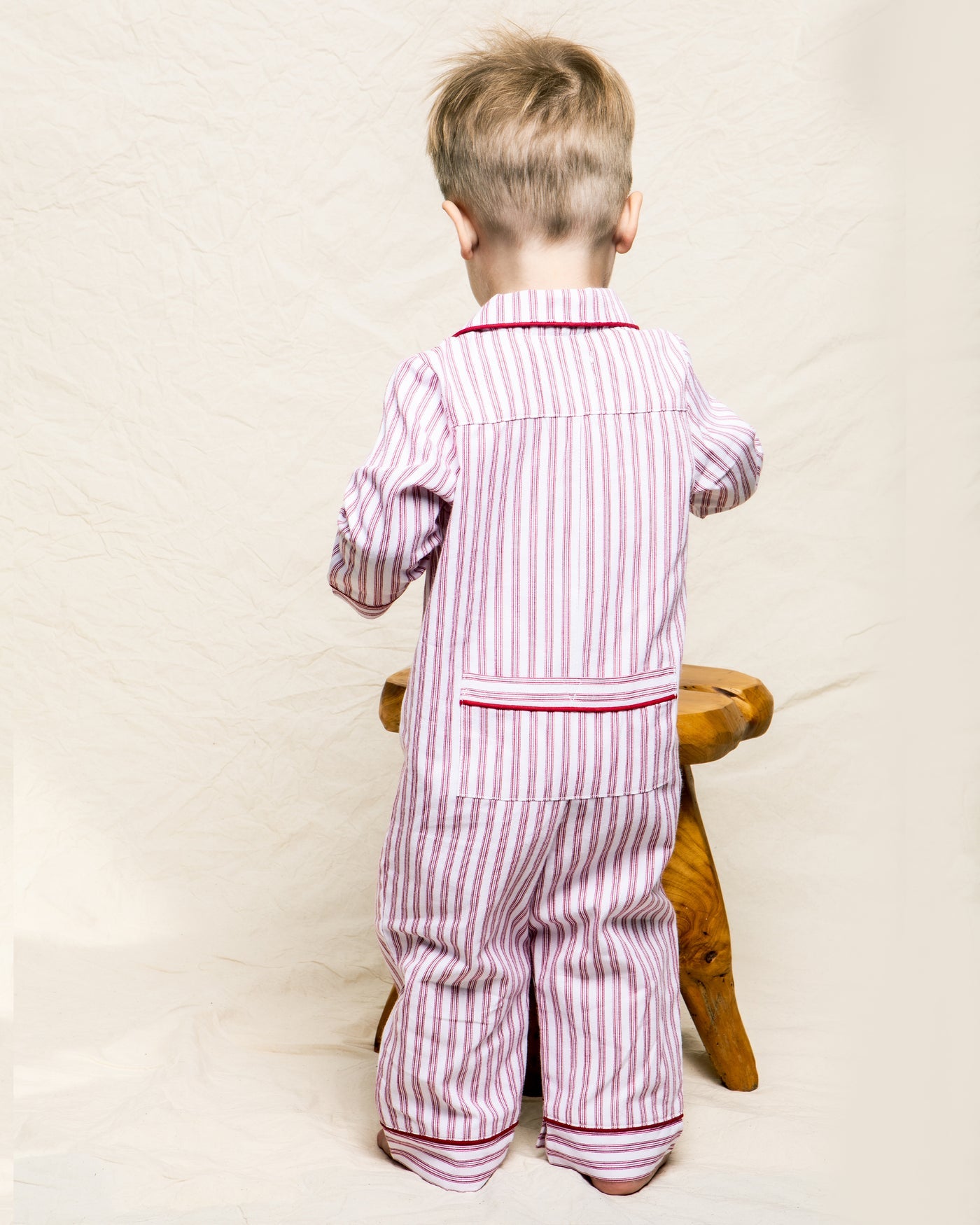 Red Ticking Stripe Romper