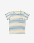 Willie T-Shirt- Dusty Blue Stripe