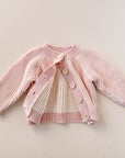 Cotton Pink Stripe Cardigan