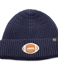 Game Day Midnight Terry Football Beanie: Medium (2Y-8Y)