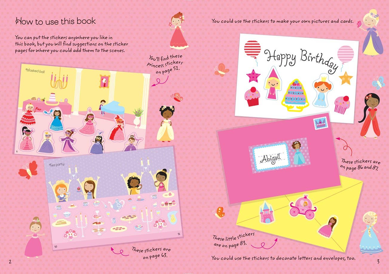 1000 Princess Stickers : Usborne