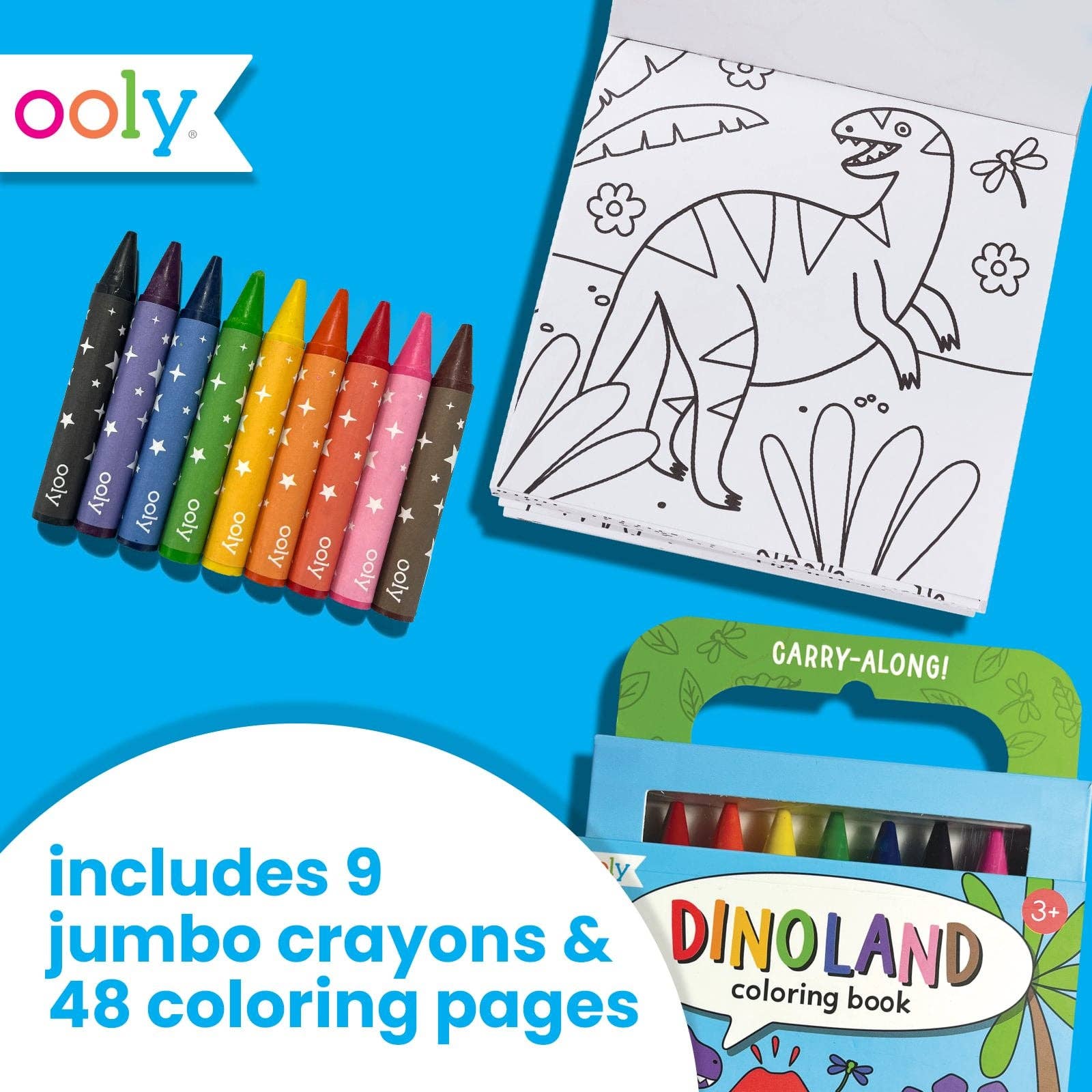 Carry-Along Coloring Book Set - Dinoland