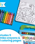 Carry-Along Coloring Book Set - Dinoland