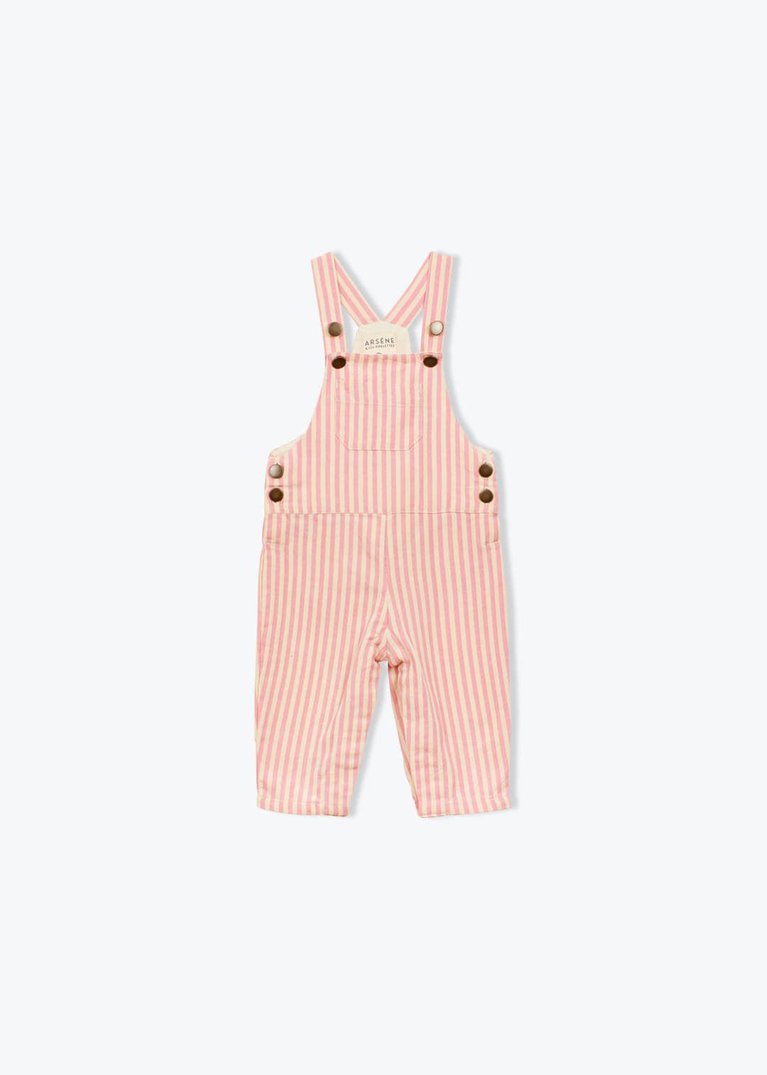 Pink Striped Overalls