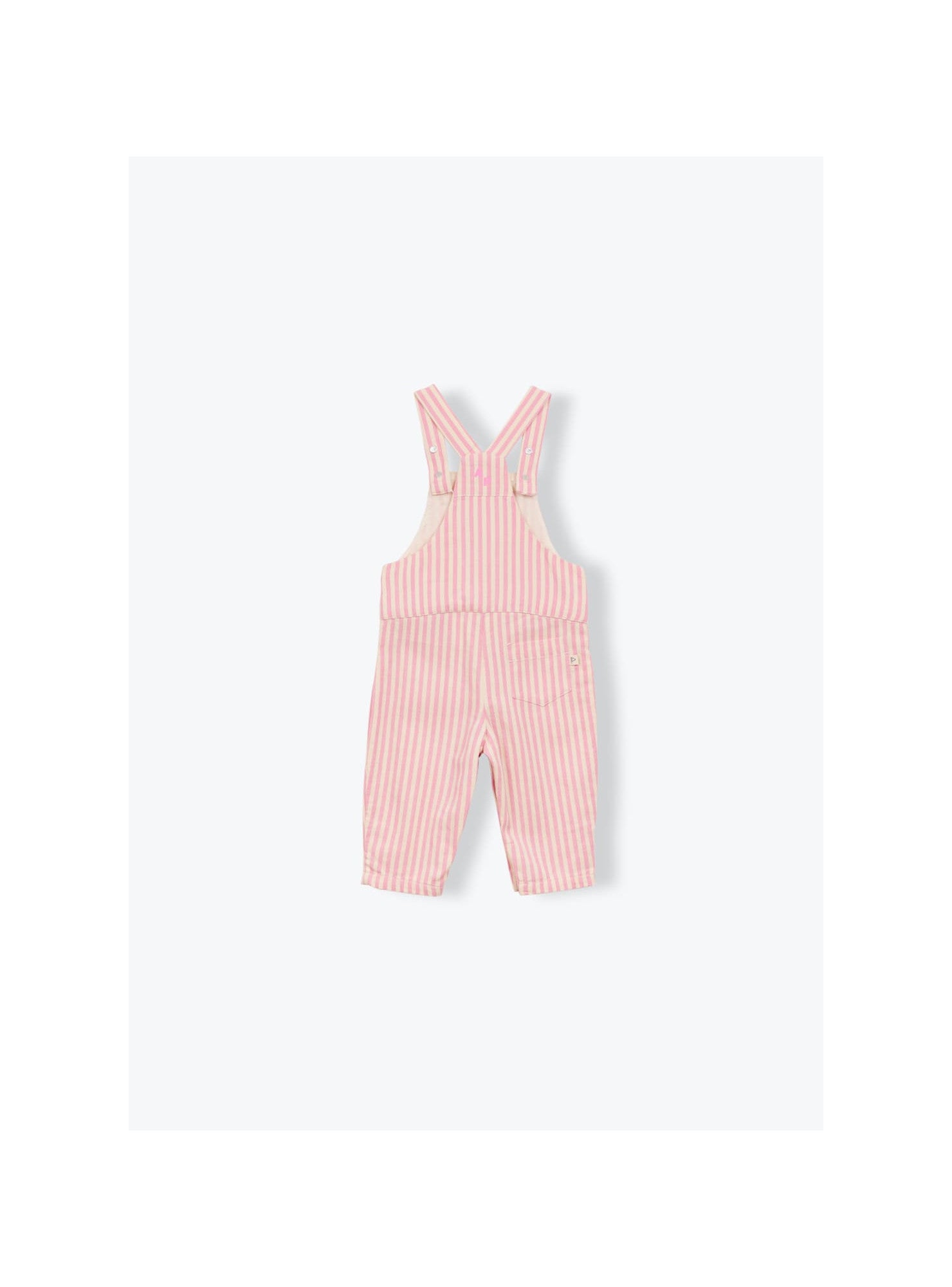 Pink Striped Overalls