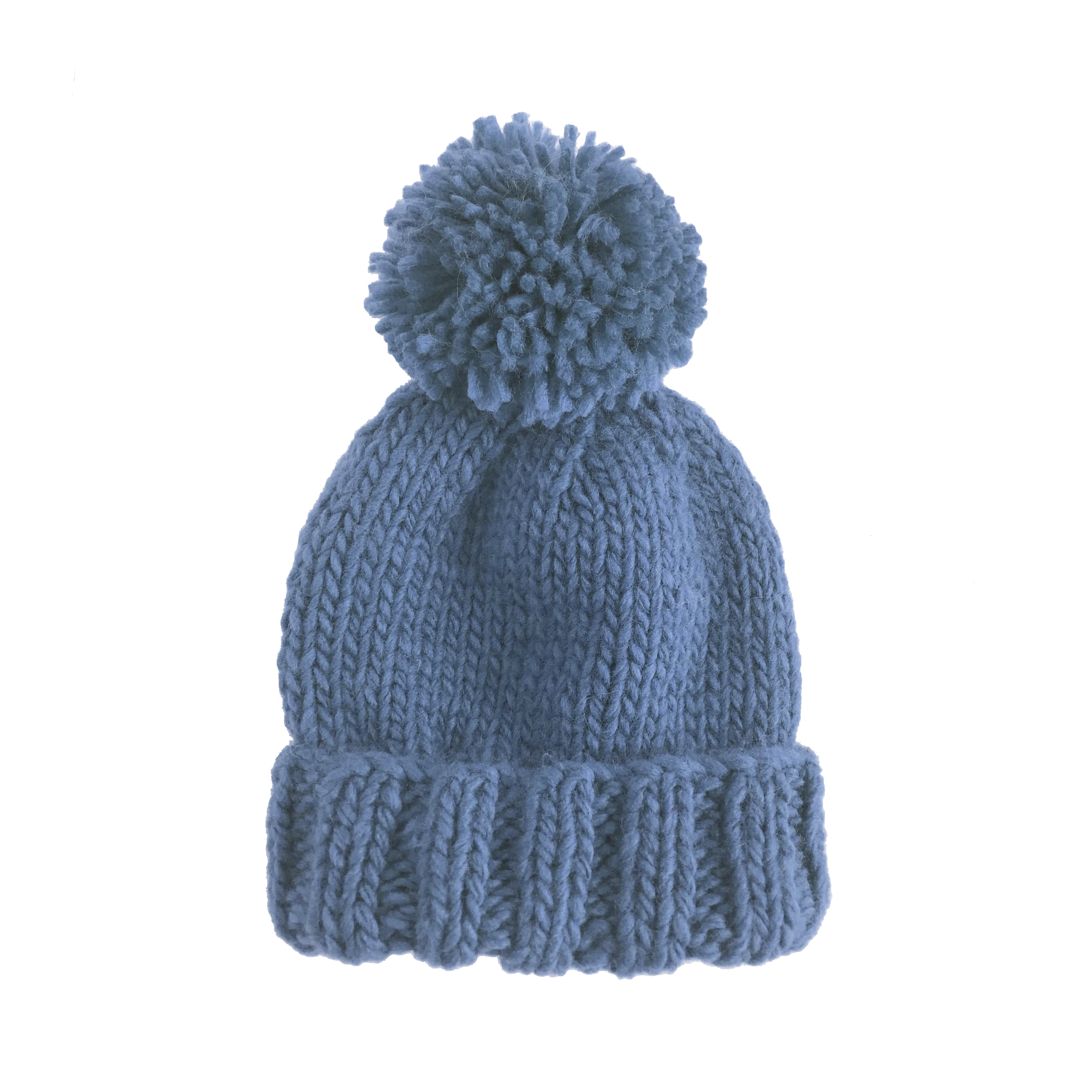 Blue Classic Pom Hat