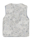 Blue Reversible Liberty Print Teddy Vest