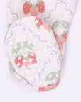 Sweet Strawberries - 2 Way Ruffle Back Zipper Footie