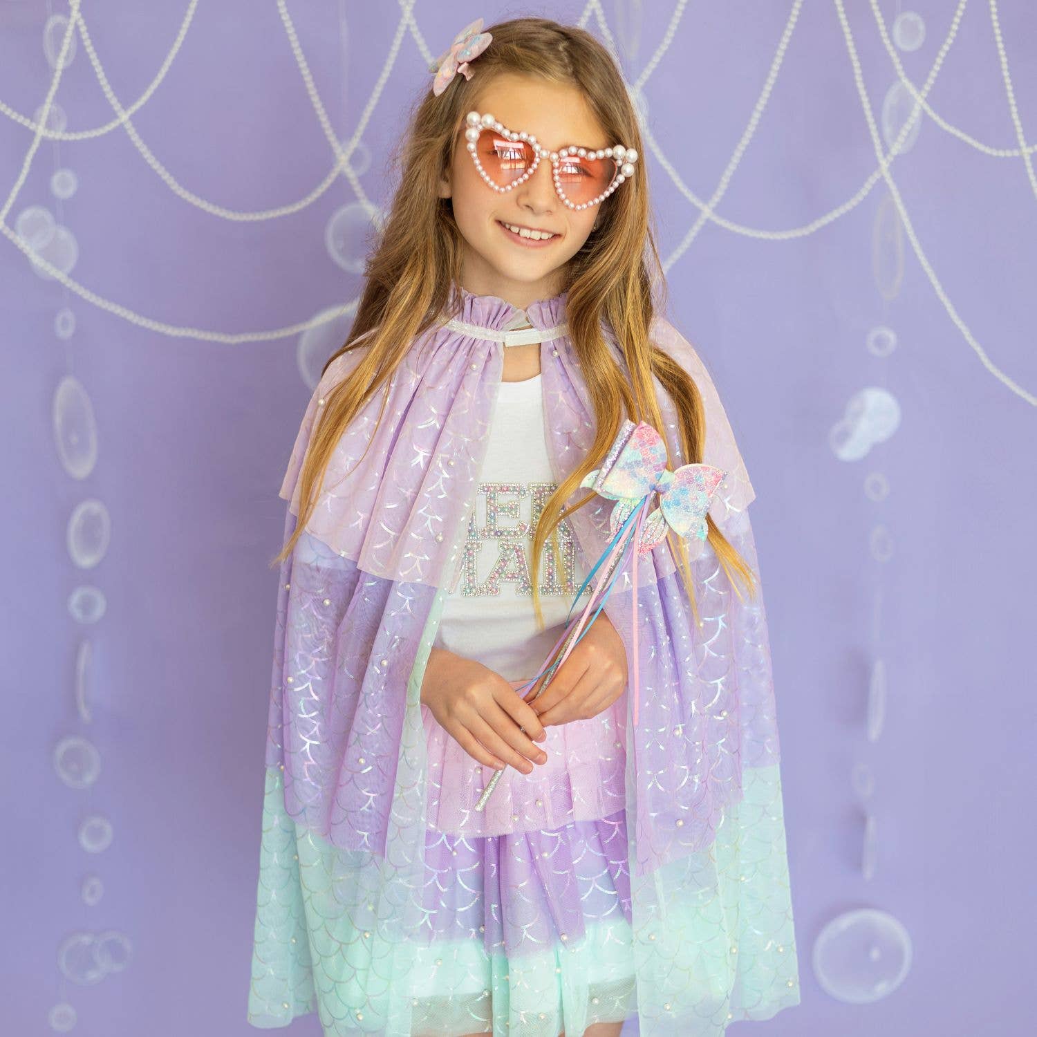 Mermaid Pearl Cape - Kids Dress Up Cape