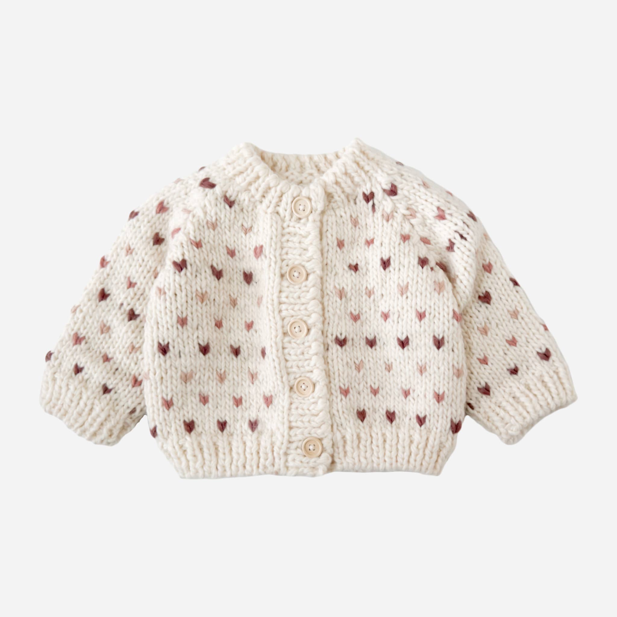 Sawyer Cardigan Mauve Hearts