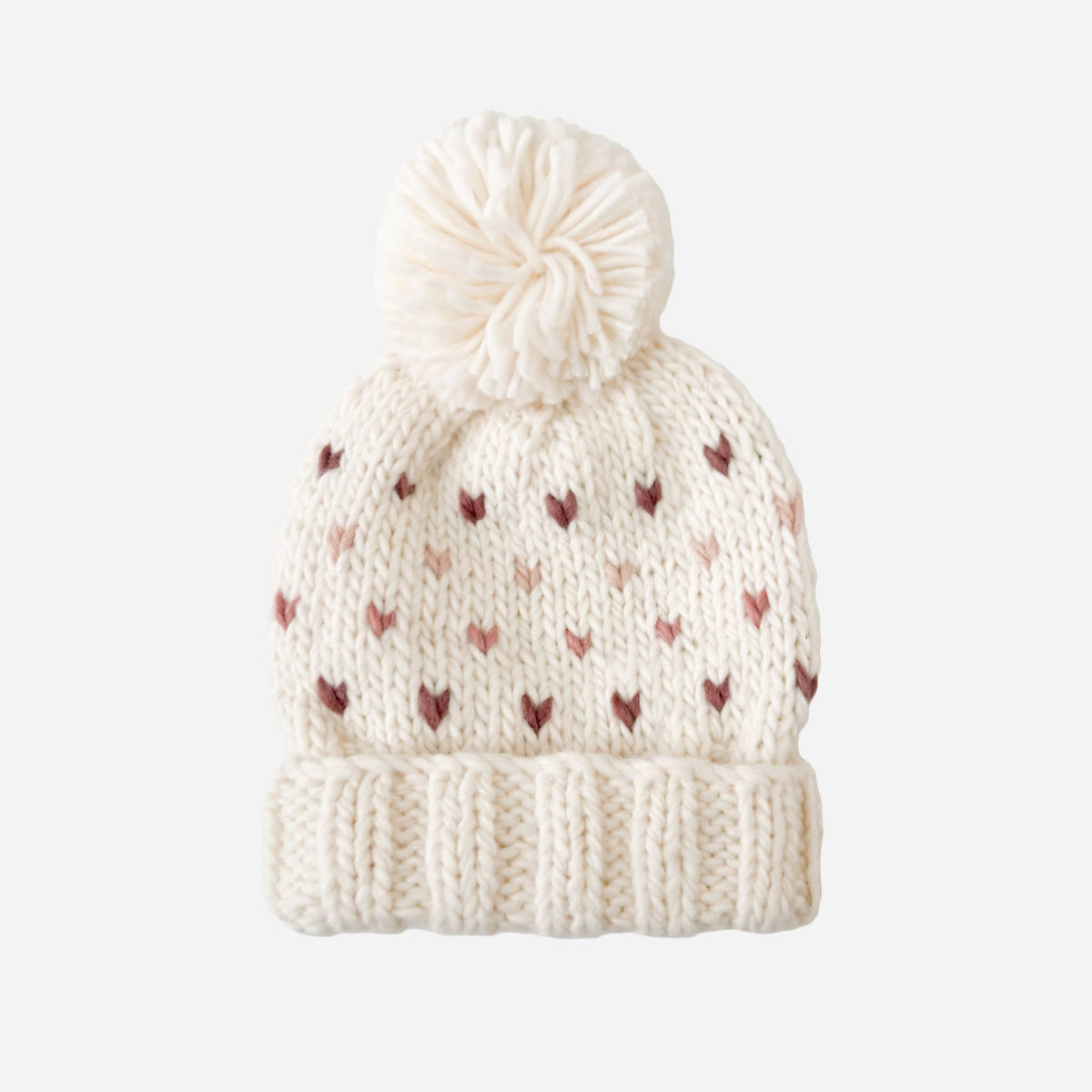 Sawyer Hat Mauve Baby Kid Beanie Heart Fall Winter Valentine