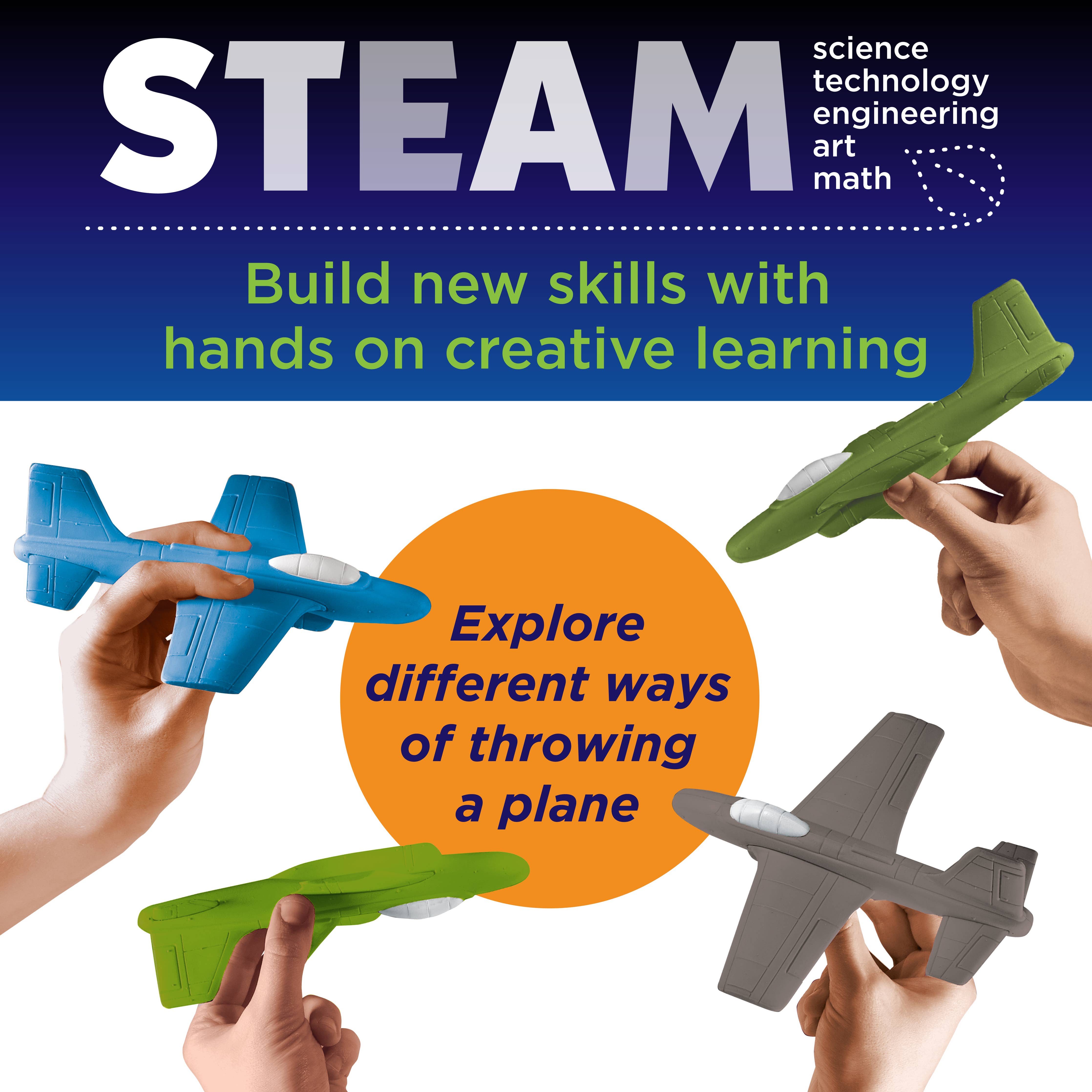 Stunt Squadron Foam Flyers Airplane Craft Kit for Kids