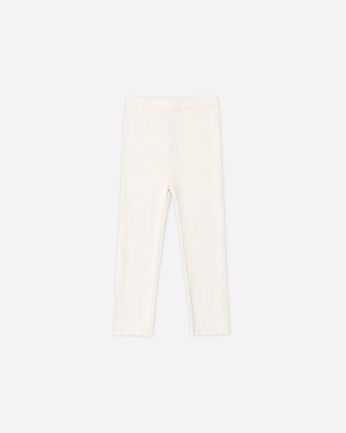 Ivory Ribbed Knit Legging