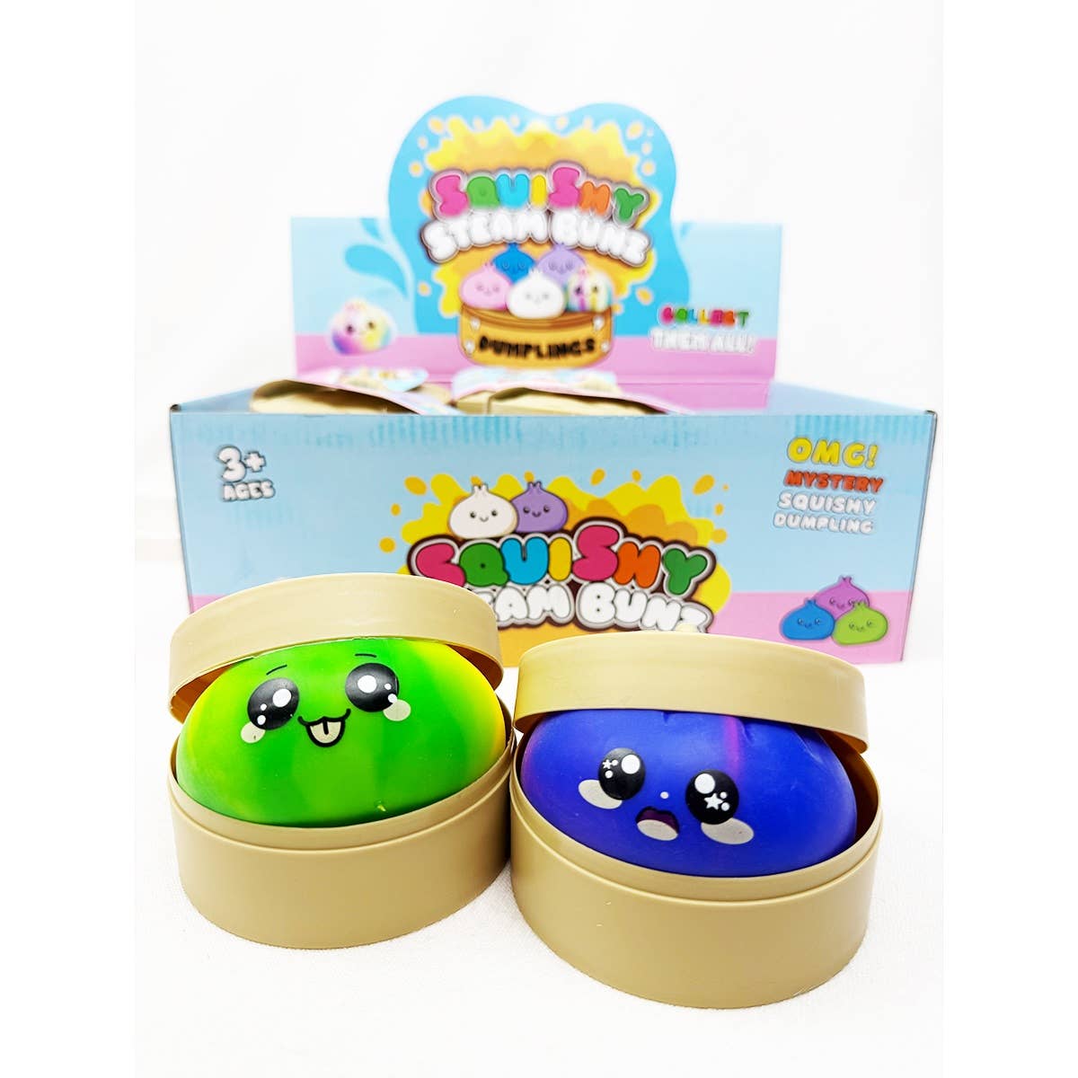 Rainbow Mystery Dumpling Squishy with Steamer