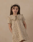 Leopard Denim Collared Dress