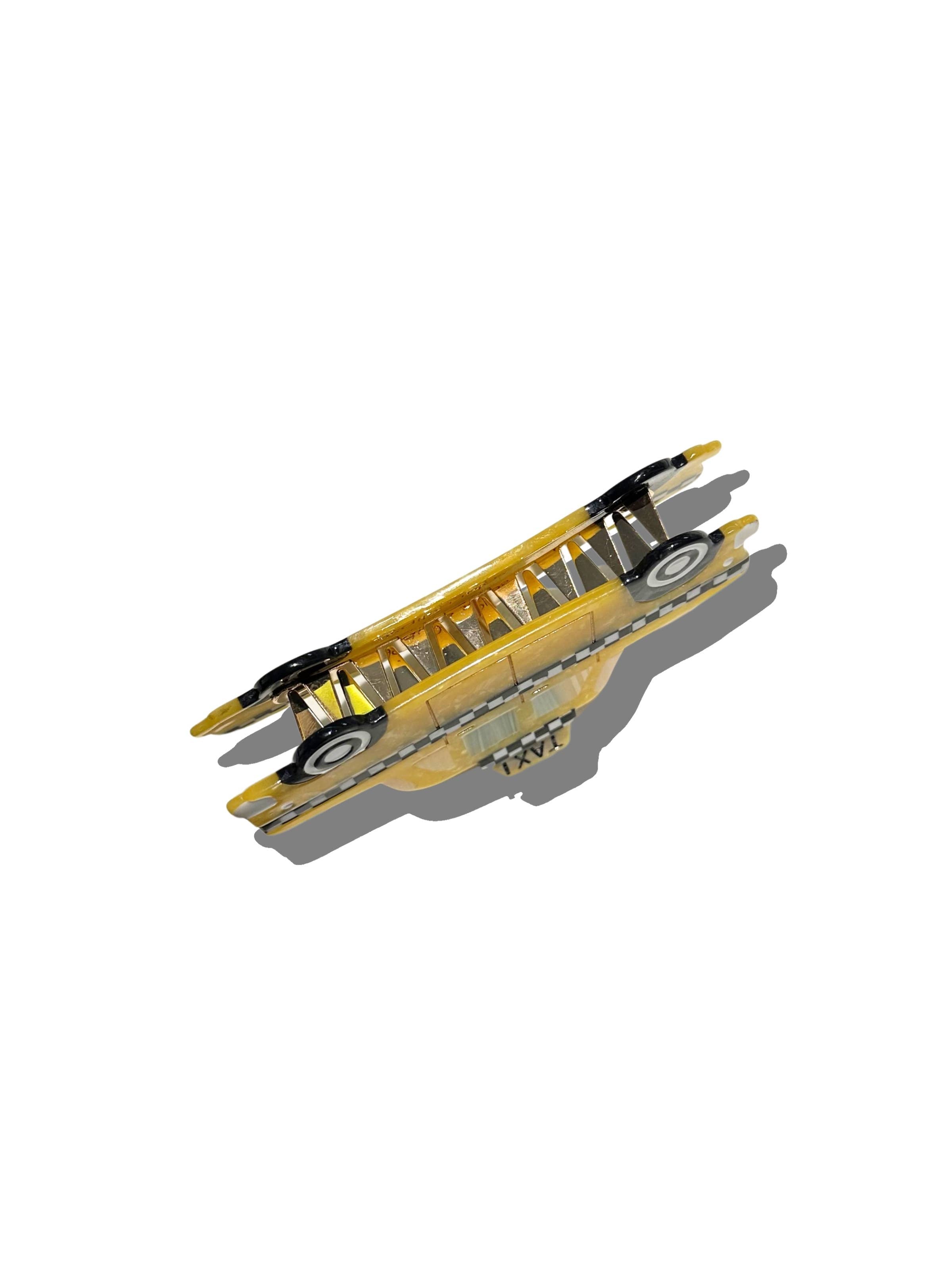 Hand-painted Yellow Taxi Cab Hair Clip
