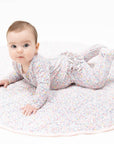 Elizabeth's Garden - 2 Way Ruffle Back Zipper Footie