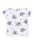Soccer Balls Playing Soccer  Blue - Loungewear Short Set