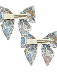 Liberty Print Set of 2 Bows w/ Tails- D'anjo E