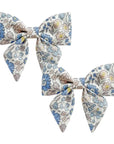 Liberty Print Set of 2 Bows w/ Tails- D'anjo E