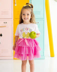 Raspberry Bow Tiered Tutu - Kids Clothing - Dress Up Skirt