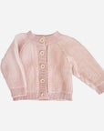 Cotton Pink Stripe Cardigan