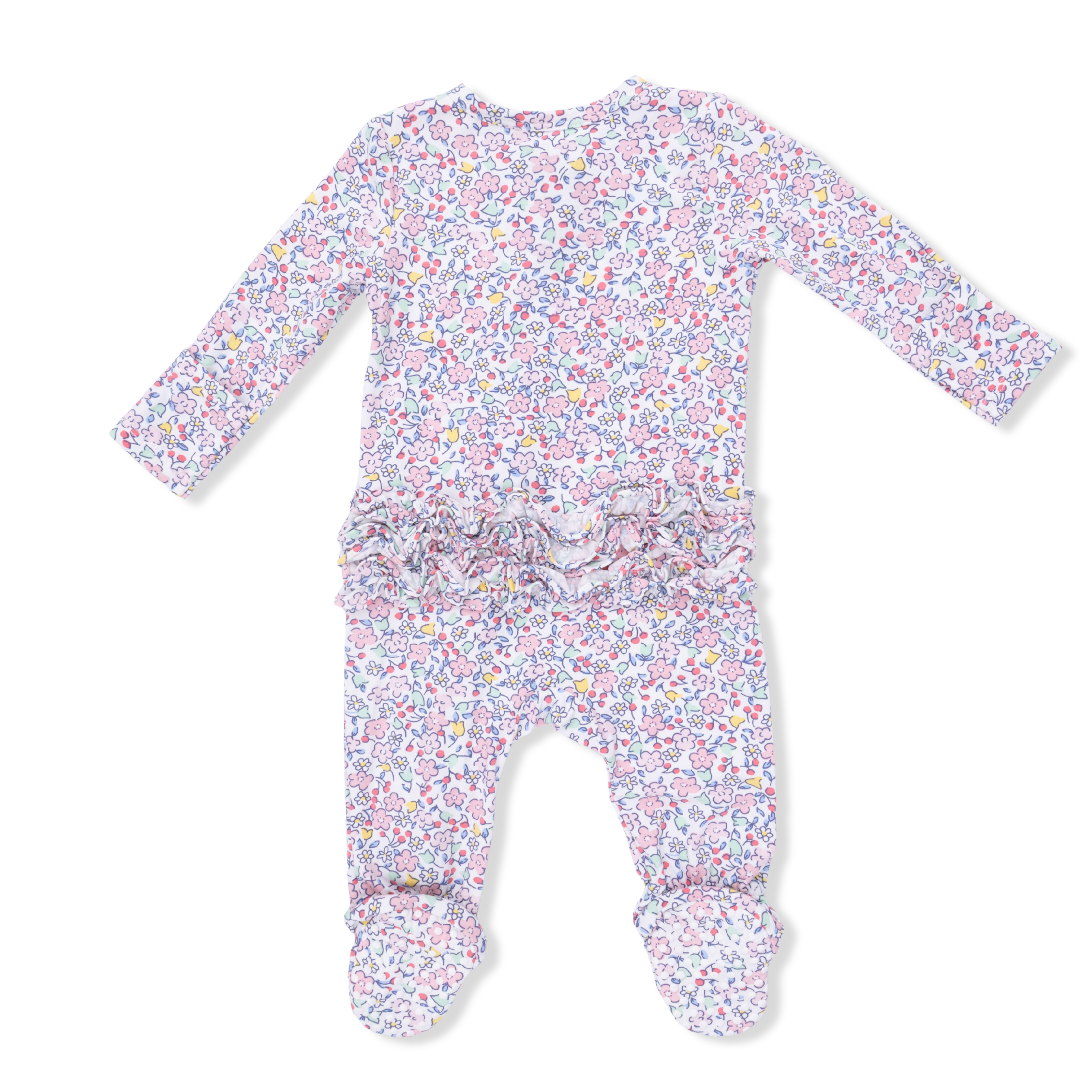 Elizabeth's Garden - 2 Way Ruffle Back Zipper Footie