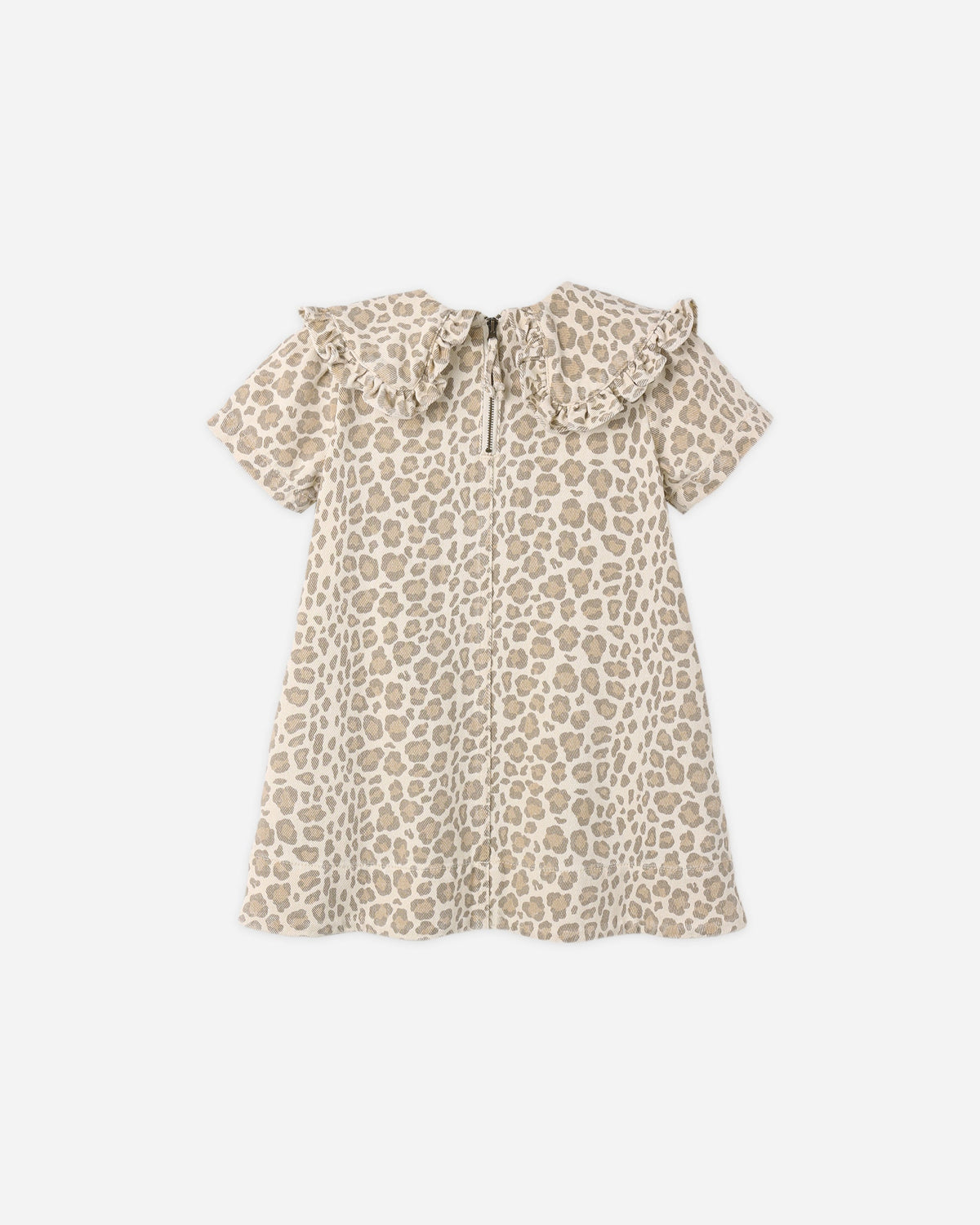 Leopard Denim Collared Dress