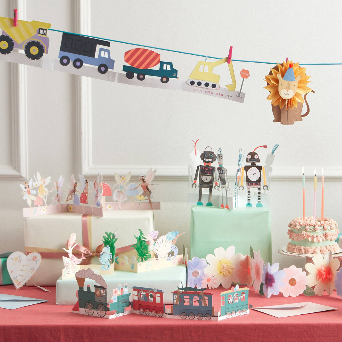 Construction Vehicles Birthday Card