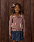 Rosewood Collared Cardigan