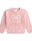Coquette Bow Knit Sweater - Kids Boutique Clothing