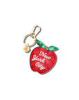 Hand-painted New York Apple Bag Charm + Keychain | Eco-Friendly