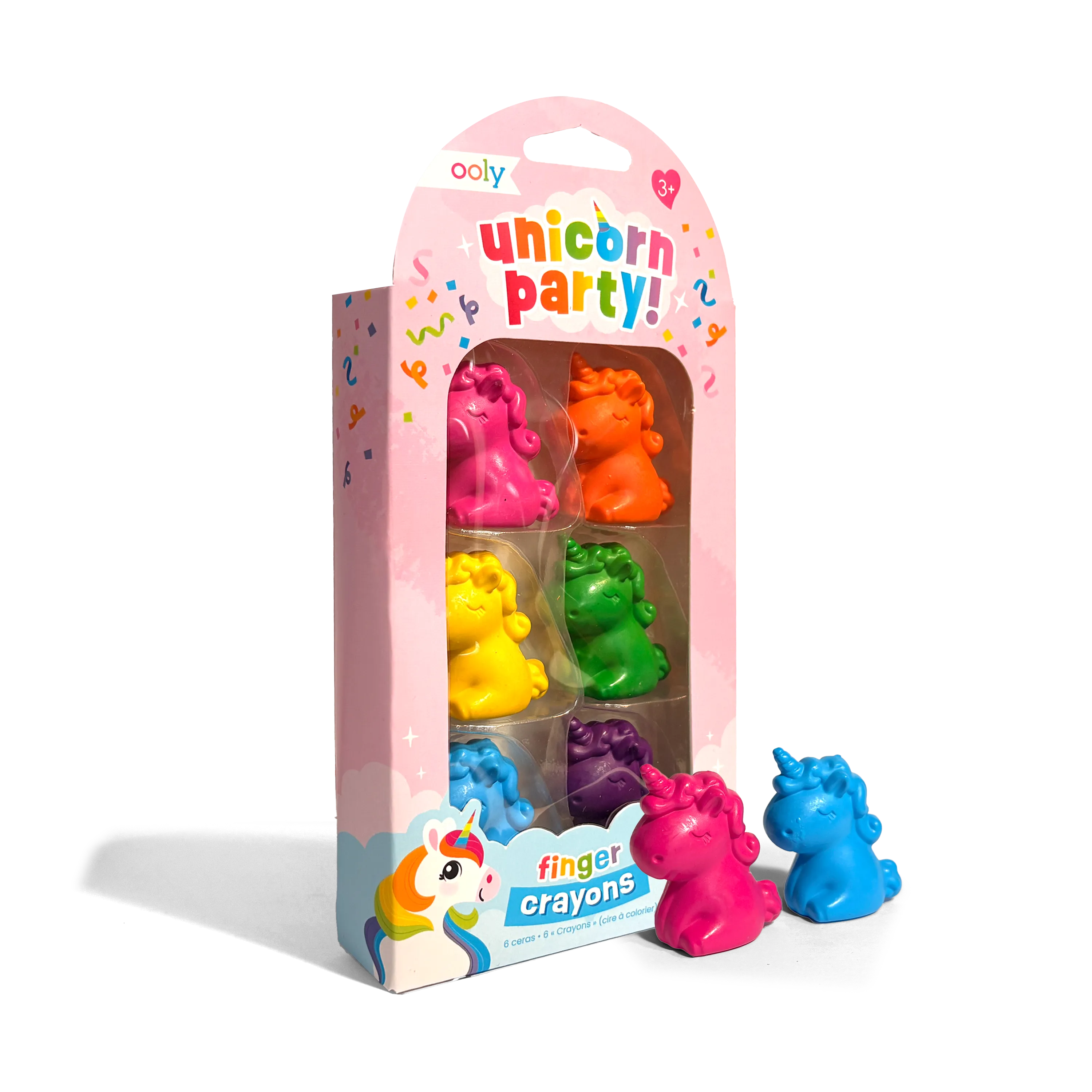 Unicorn Party Finger Crayons - Set of 6