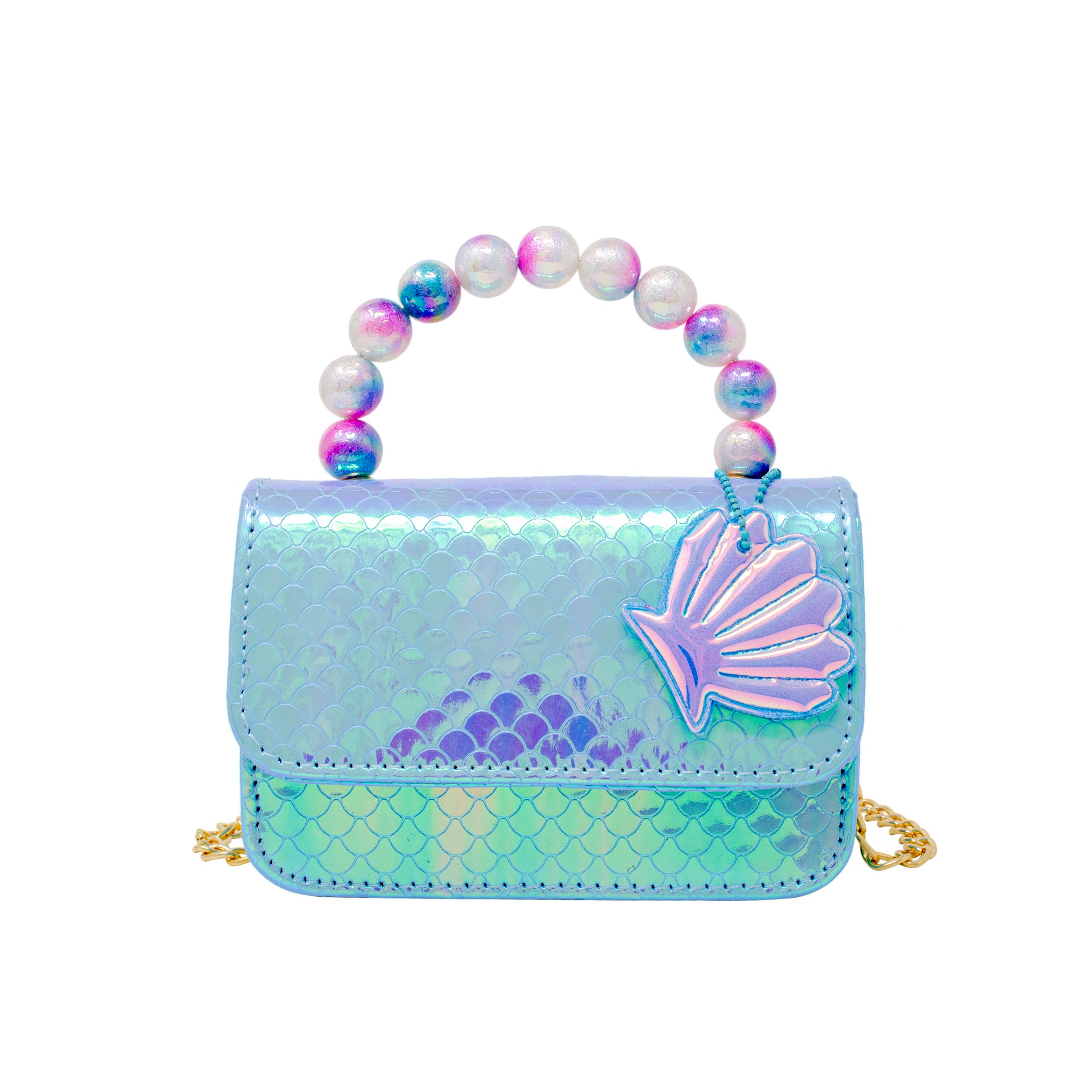 Mermaid Pearl Handle Seashell Bag