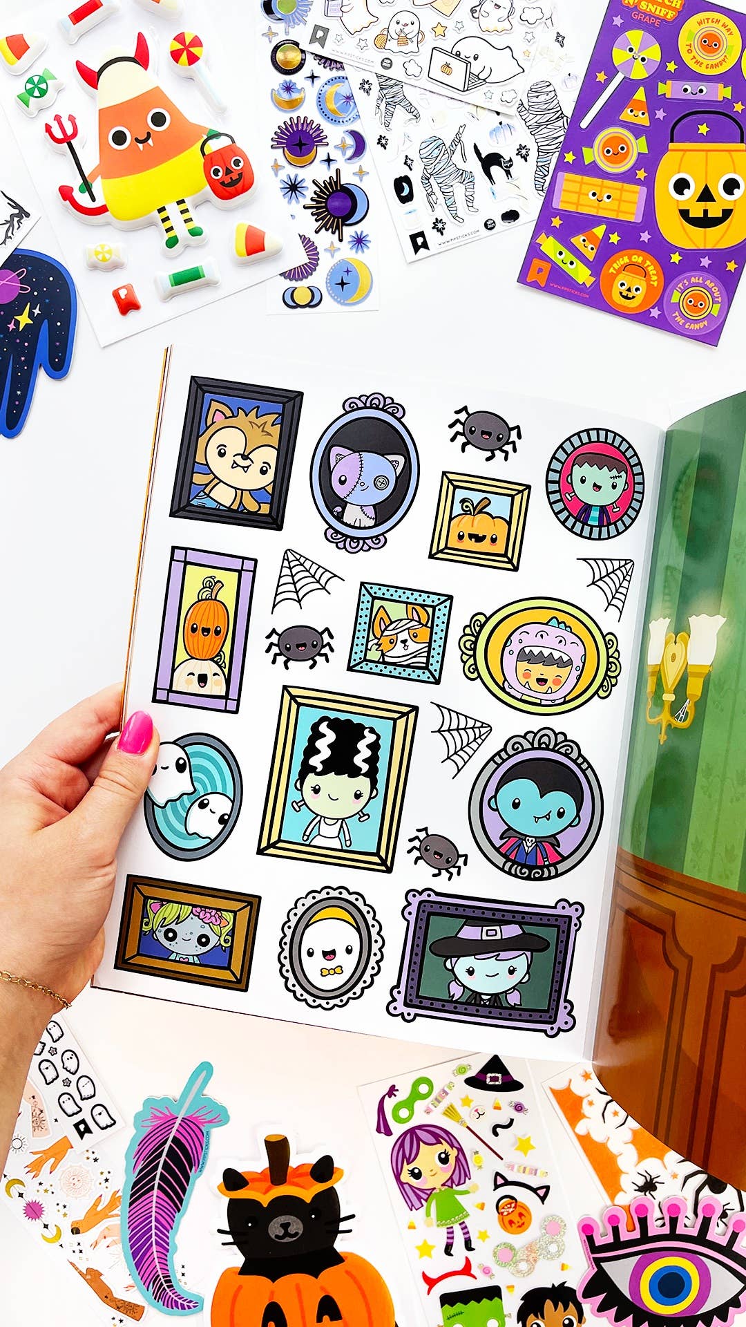 Draw-Along Halloween Sticker Book