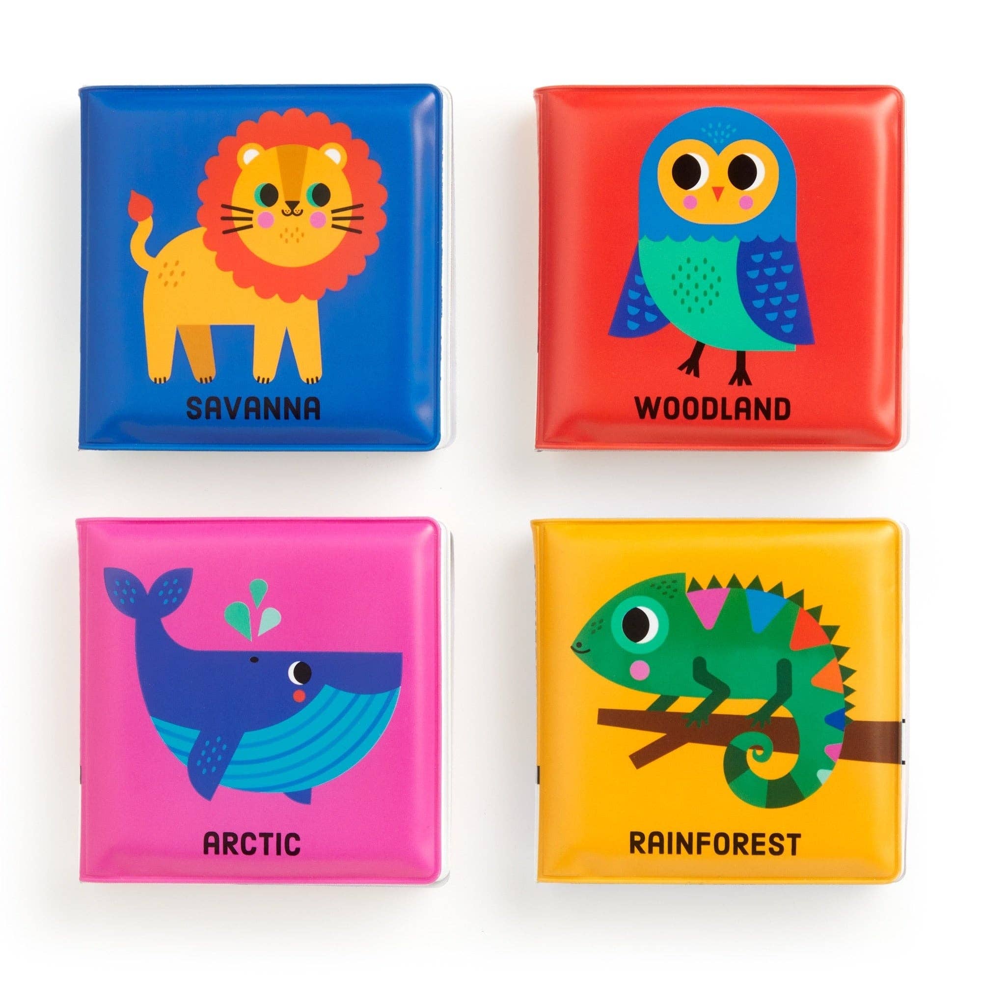Animals Of The World Color Magic Bath Book Set