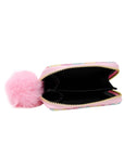 Glitter Hearts Wallet: Pink