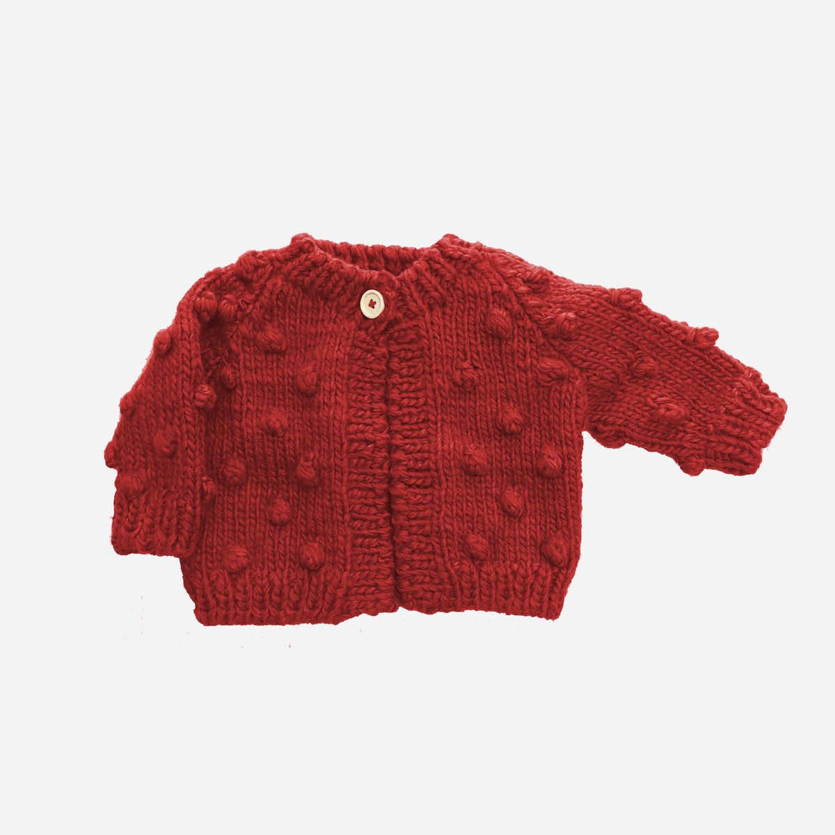 Popcorn Cardigan Red Baby Kids Sweater Holiday Valentine's