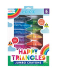 Happy Triangles Jumbo Crayons - Set of 12