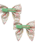 Liberty Print Set of 2 Bows w/ Tails- Katie & Millie B