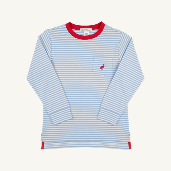 LS Carter Crewneck- Barrington Blue Stripe