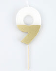 Gold Dipped Number Candles (1-8)