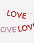 Glitter Fabric Love Garland