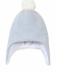 Cotton Cashmere Fleece Lined Pom Pom Hat