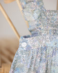 Blue Liberty Print Smocked Jumpsuit