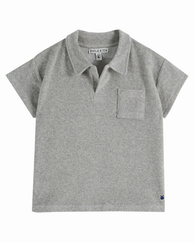 Emile et Ida Grey Terry Cloth Polo