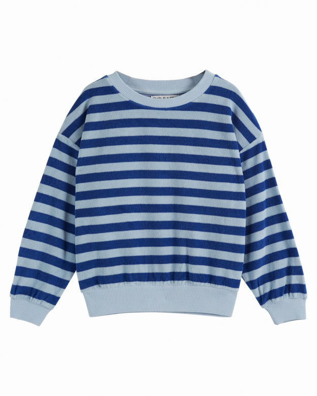 Terry Cloth Striped Sweatshirt