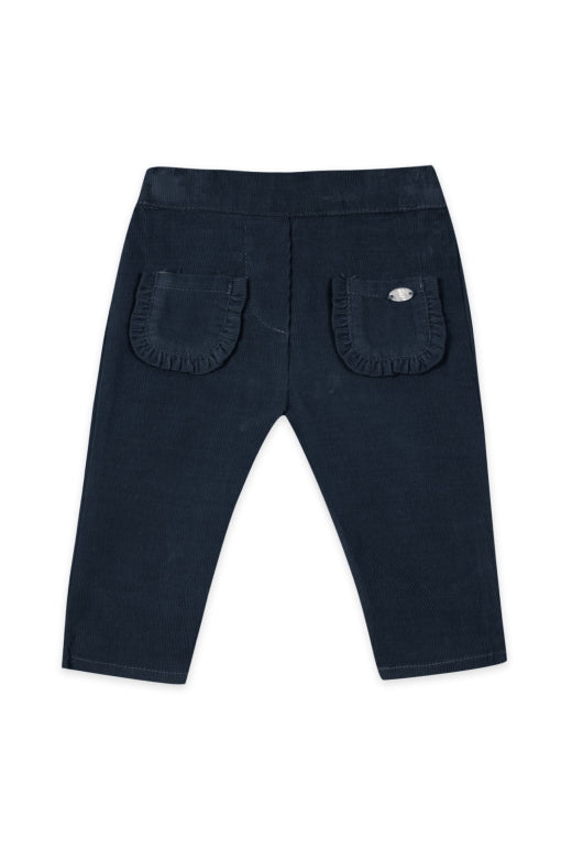 Baby Girl Navy Corduroy Pant